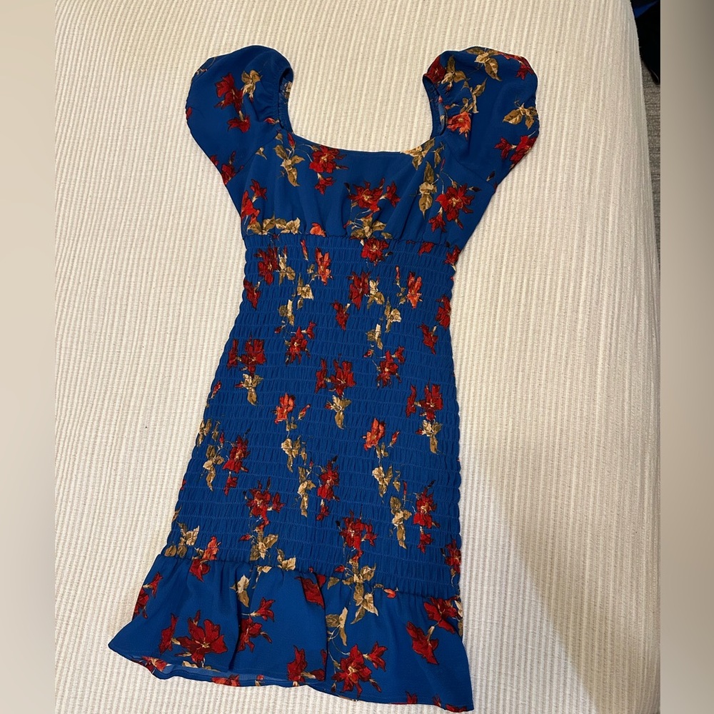 Leith Floral Puff Sleeve Smock Dress